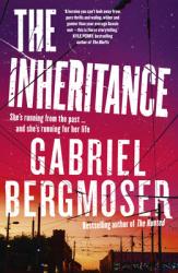 The book cover for the audio version of The Inheritance by Gabriel Bergmoser includes the tagline &#039;She&#039;s running from the past ... and she&#039;s running for her life&#039;, as well as &#039;Bestselling author of The Hunted&#039;. There&#039;s a quote at the top &#039;A heroine you can&#039;t look away from, pure thrills and wallop, wilder and gamer than your average Aussie noir - this is fierce storytelling.&#039; Kyle Perry, bestselling author of The Bluffs

The image is of a hot, firey red and yellow cloudy sky over a view of a lit up city street crisscrossed with power and telephone lines.