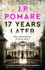 The book cover for 17 Years Later by J.P. Pomare with the taglines &#039;Who really killed the Primrose family?&#039; and &#039;Bestselling author of The Wrong Woman&#039;

The image is of a large, stately looking multi-storey house with elaborate verandahs, porches and decorations. There are large wrought iron gates slightly open in front with a figure walking away from the viewer between the gates and the entrance steps to the house. The colour scheme is greyed out, and there is a quote at the bottom &#039;A rare talent who continues to turn out crime masterpieces. Herald Sun&#039;