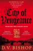 The image of the book cover for City of Vengeance by D.V. Biship includes the tagline &#039;Florence, 1536. An officer of the court, on the wrong side of the law ....&#039;.

The background is red, the title in a gothic style black font that takes up the majority of the space, with the additional tagline of &#039;Introducing Cesare Aldo&#039; and the quotes &#039;Impressive and immersive&#039; Antonia Hodgson and &#039;Richly atmospheric&#039; Ambrose Perry, either side of a gold crest in the centre of the image.

At the bottom there is an elaborate bridge crossing a still river with buildings either side.