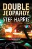 The book cover for Double Jeopardy by Stef Harris includes the quotation &#039;Fast-paced, brimming with surprising twists and maneuvers&#039; Paddy Richardson

The image is the view through the wet windscreen of a car with just a hint of a blurred wiper going past. You can see the instrument panel, and the surrounding cars with lights on, stoplights glowing.